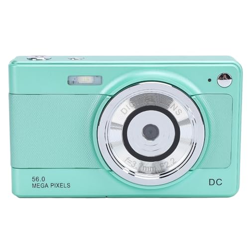 50 Megapixel Digitalkamera, 8 facher Digitalzoom, 2,8 Zoll Display, Geröll Vlogging Kamera, Tragbare Kompakte Kleine Kamera, 1080P Autofokus Kamera, LED Fülllicht, für Teenager, von ASHATA