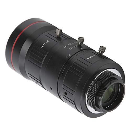 8MP HD-Objektiv, 4K-Objektiv, Industrielles Objektiv mit C-Anschluss, Automatische Blende, 8MP HD 4K-Kameraobjektiv mit Manuellem Zoom, Geringe Verzerrung, Hohe Kompatibilität, von ASHATA