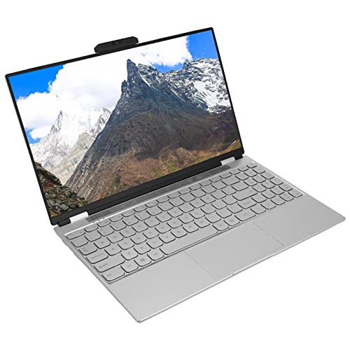 ASHATA 15,6-Zoll-Gaming-Laptop für Windows 11, 16 GB DDR4-RAM, Tastatur mit Hintergrundbeleuchtung, N5015 Quad Core 8 Threads, 2,4 G 5 G Dual-WLAN, Bluetooth 4.2, 180-Grad-Drehung, 5000 von ASHATA