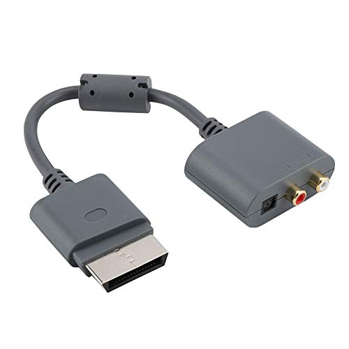 ASHATA Audio Video Kabel für XBOX360,Tragbar Optisch Audio Kabel Adapter,Composite Audio Video AV Kabel Cinch Adapter für 360 Grau von ASHATA