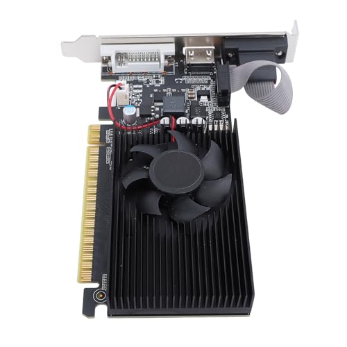 ASHATA Computer-PC-Gaming-Video-Grafikkarte, GT 730 PC-Grafikkarte, 2 GB DDR3 64 Bit PCIe X16, Unterstützt 2K-Computer-Grafikkarte mit HD-Multimedia-Schnittstelle, DVI-VGA-Anschluss von ASHATA