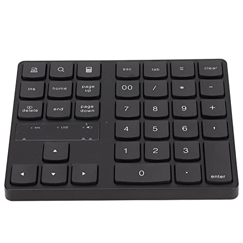 ASHATA Kabelloser Ziffernblock, 2,4 G 35 Tasten Nummernblock, Tragbarer, Ergonomischer, Leiser Ziffernblock, Einhand-Gaming-Tastatur, für Laptop, PC, Desktop, Notebook von ASHATA