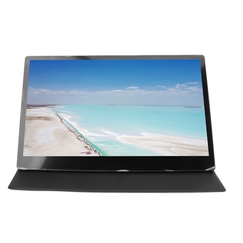 ASHATA Tragbarer 2K HDR Touch, 13,3-Zoll-IPS-Display, Zwei Lautsprecher, 10-Punkt-Touch-Steuerung, 2K-Auflösung, 60 Hz Bildwiederholfrequenz, Laptop-Begleiter, mit Abdeckung für Laptop von ASHATA