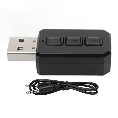 ASHATA USB Bluetooth Adapter für PC, 2 in 1 Bluetooth Dongle Empfänger, Drahtloser BT Sender Empfänger, USB Bluetooth 5.0 Adapter, für Desktop Laptop TV Spielekonsolen von ASHATA