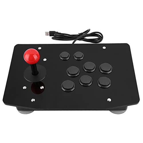 Arcade Fight Stick, Street Fighter Fight Stick Arcade Fightstick, 8 Tasten USB Controller Rocker, für PS3 für Xbox ONE und Switch PC von ASHATA