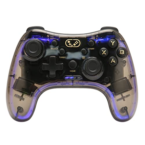 Gamepad Controller Wireless Game Controller, Bluetooth RGB Hintergrundbeleuchtung Wireless Gaming Gamepad Joystick, Remote Gamepad Joystick für PC TV für Switch für PS3 von ASHATA