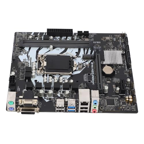 LGA 1200 Motherboard, H410M D3V M.2 Gaming Motherboard für Desktop PC, DDR4 Doppelkanal PCI E Slot USB 3.2 VGA DVI Schnittstelle für CPU Prozessor von ASHATA