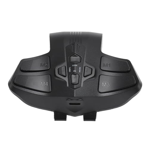 Programmierbare Hintere Paddles für Controller, ABS Game Controller Rücktastenaufsatz, Unterstützt Mapping Combo Funktion, Kompatibel mit PC (Black) von ASHATA