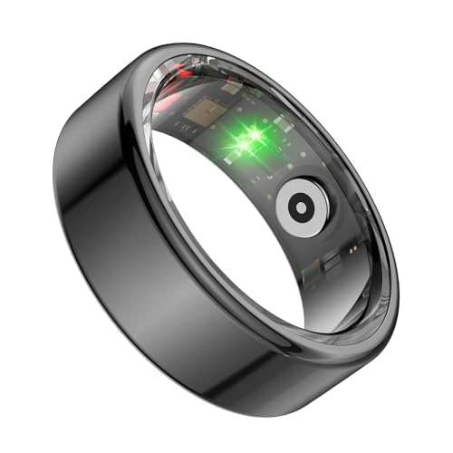 Smart-Ring-Fitness-Tracker, IP68 Wasserdicht, Tragbar, Smart-Ring, Schlaf-Tracking, Körpertemperatur-, Schrittzähler, Tracking-Ring, E-Book, Umblättern, Musiksteuerung (10#) von ASHATA