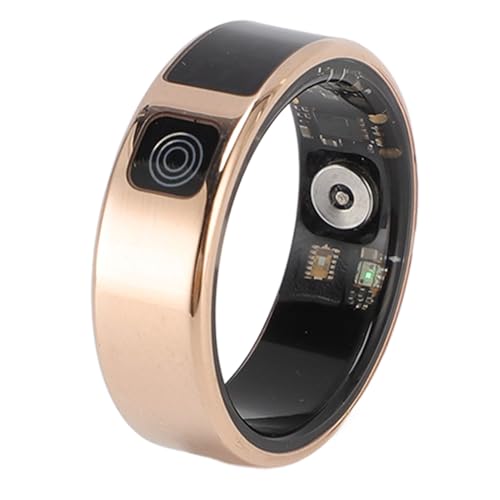 Smart Ring mit Display, Gesundheitsringe für Damen und Herren, Fitness Tracker, Tragbarer Ring mit Ladehülle, Display Bildschirm, APP, IP68, Schrittzähler, Mehrere Sportmodi (#11) von ASHATA