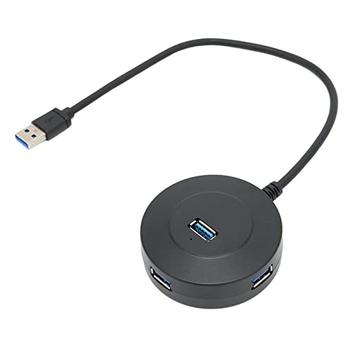 USB 3.0 Hub, USB Hub 4 Anschlüsse, Kleine Tragbare USB3.0 Dockingstation für Tastaturen, Webcams, Lautsprecher, Desktops, Computer, PCs, für Zuhause, auf Reisen von ASHATA