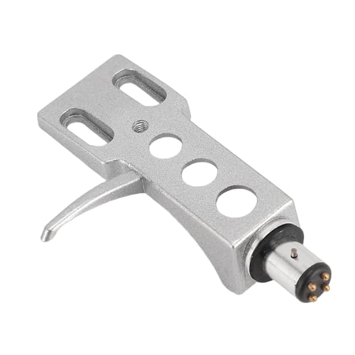 Universelle Phono-Plattenspieler-Kopfschale, Phono-Kopfschale aus Aluminiumlegierung für Plattenspieler-Tonabnehmer (SILVER) von ASHATA