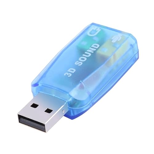 USB-Audioadapter 5.1-Kanal Externe USB-Soundkarte Audionaler Adapter Auf 3,5-mm-Mikrofon-Lautsprecheranschluss for Laptop-PCs von ASHLUYAK