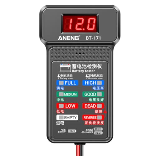 ASIEIT BT-171 12-V-Kurbelsystem-Tester mit LED-Anzeige, Autobatterie-Prüfgerät, Diagnosetools, elektrischer Mengendetektor, Stromkapazitätsanzeige von ASIEIT
