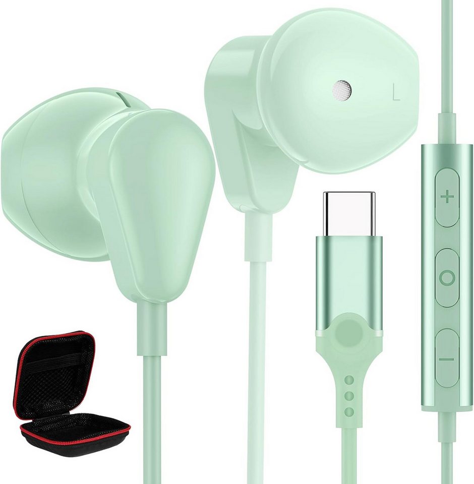 ASKUBSKU In-Ear-Kopfhörer (Ergonomisches In-Ear-Design, USB-C-Kopfhörer HiFi-Klang Geräuschunterdrückung Mikrofon langlebig) von ASKUBSKU