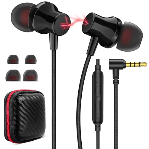 Kopfhörer mit Kabel für Redmi Note 13 Pro 12S 11 5G XiaoMi POCO X6 C65, Stereo Magnetisch Ohrhörer 3.5MM Klinkenstecker 90 Grad Headset Mikrofon für Samsung A15 A14 A13 Galaxy A25 A23 Redmi 13C Pad SE von ASKUBSKU