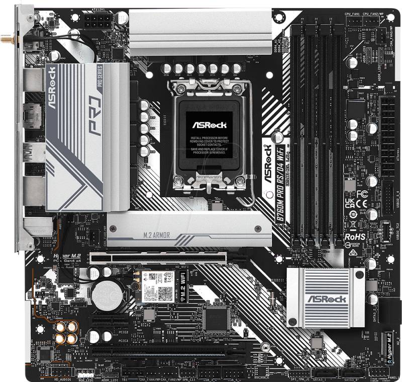 ASR 90MXBKZ0 - ASRock B760M Pro RS/D4 WiFi (1700) von ASRock