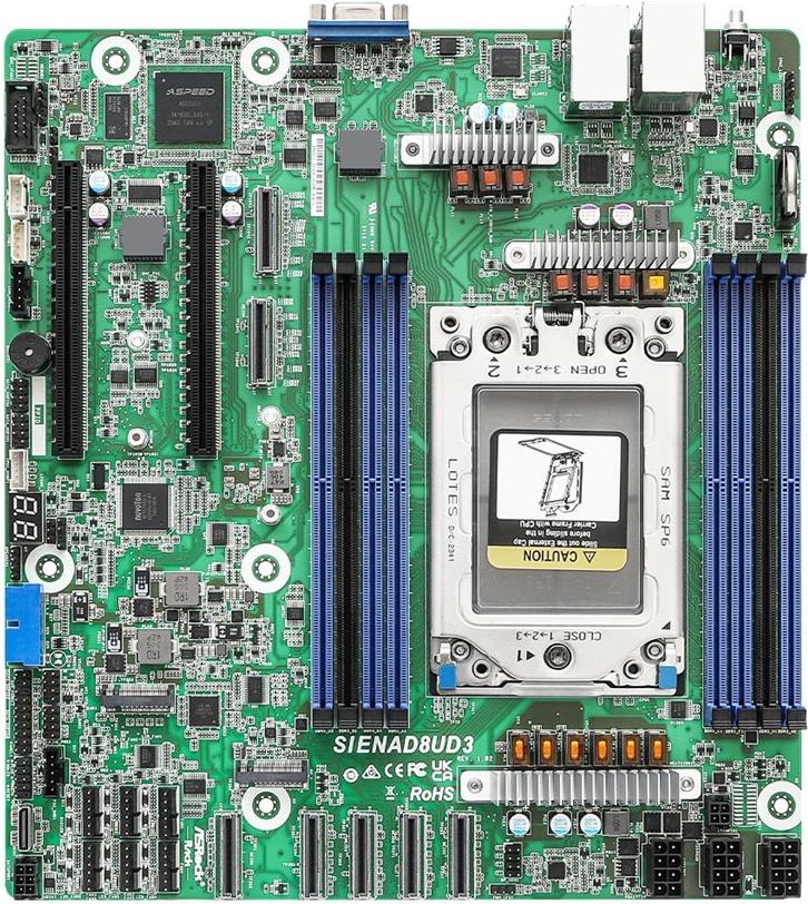 ASRock Mainboard SIENAD8UD3 micro-ATX Sockel SP6 Single (SIENAD8UD3) von ASRock