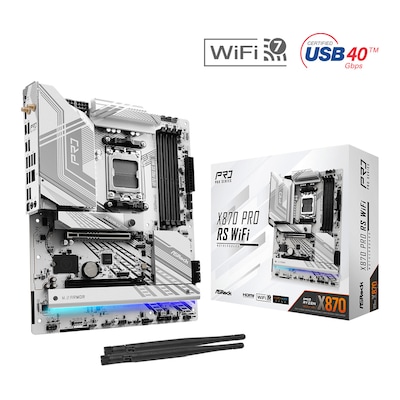 ASRock X870 PRO RS WIFI ATX Mainboard Sockel AM5/USB4/HDMI von ASRock