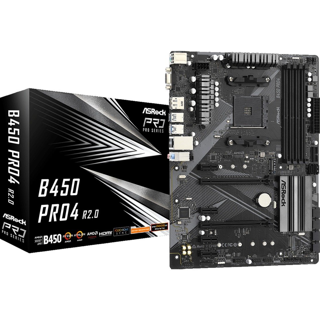 B450 Pro4 R2.0, Mainboard von ASRock