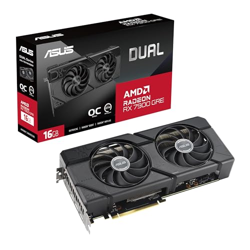 ASUS Dual Radeon RX 7900 XT OC Edition 20GB GDDR6 Gaming Grafikkarte (AMD Radeon RX7900 XT, PCIe 4.0, 1x HDMI 2.1, 3X DisplayPort 2.1, DUAL-RX7900XT-O20G) von ASUS