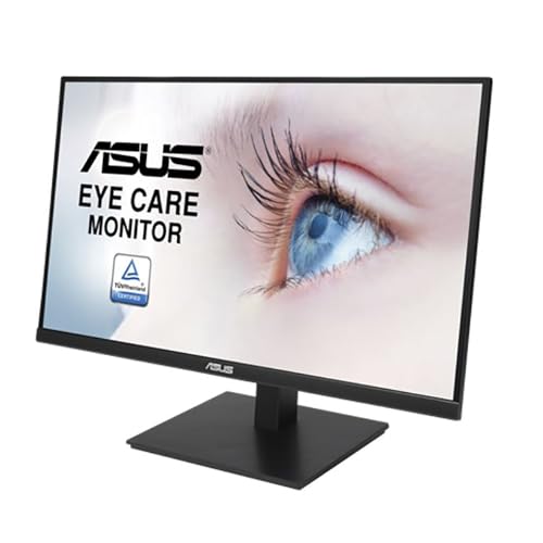 ASUS Eye Care VA27AQSB - 27 Zoll WQHD Monitor - Rahmenlos, ergonomisch, Flicker-Free, Blaulichtfilter, Adaptive-Sync - 75 Hz, 16:9 IPS Panel, 2560x1440 - DisplayPort, HDMI, USB Hub von ASUS