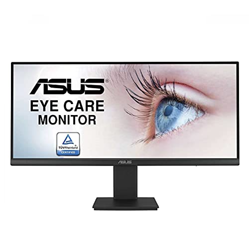 ASUS Eye Care VP299CL - 29 Zoll UWFHD Monitor - 75 Hz, 1ms MPRT, Adaptive Sync & FreeSync, HDR 10 - IPS Panel, 21:9, 2560x1080 - DisplayPort, HDMI, USB-C mit 15W, ergonomisch von ASUS