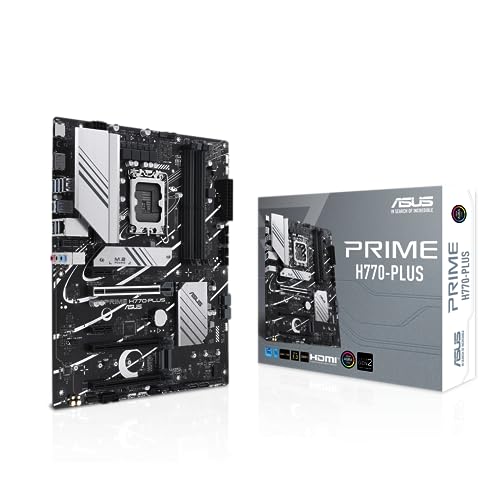 ASUS Prime H770-PLUS Gaming Mainboard Sockel Intel LGA 1700 (Intel H770, ATX, DDR5 Speicher, 3X PCIe 4.0 M.2, Thunderbolt 4, Aura Sync) von ASUS
