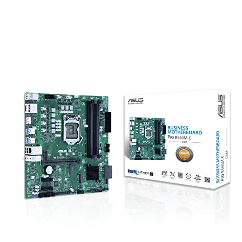 ASUS Pro B560M-C/CSM Business Mainboard Sockel Intel LGA 1200 (mATX, PCIe 4,0, Intel 1Gbit/s Ethernet, ASUS COM Debug Header, Remote IT Management) von ASUS