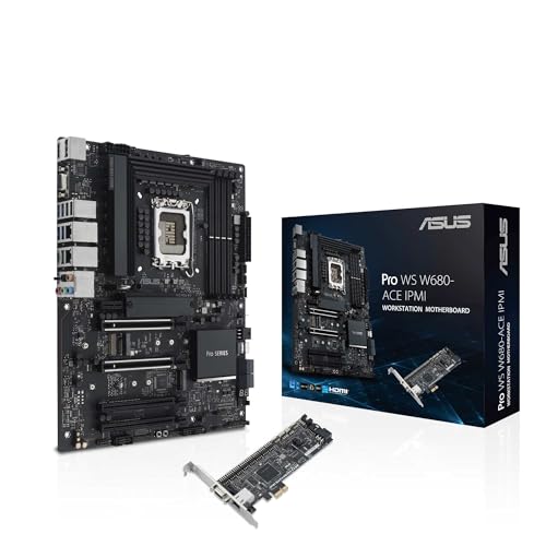ASUS Pro WS W680-ACE IPMI Workstation Mainboard Sockel Intel LGA 1700 (ATX-Mainboard, PCIe 5.0, DDR5, 3x PCIe 4.0, USB 3.2 Gen 2) von ASUS