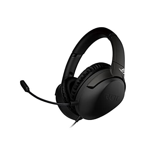 ASUS ROG Strix Go Core Gaming-Headset mit Kabel, 3,5 mm Anschluss, leichtes Design, Over-Ear-Kopfhörer für PC, Mac, Nintendo Switch und PS4, Schwarz, Standard von ASUS