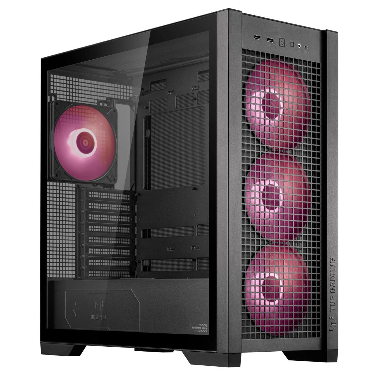 ASUS TUF Gaming GT302 ARGB Mid-Tower-ATX-Gehäuse, schwarz von ASUS