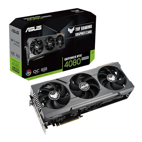 ASUS TUF Gaming GeForce RTX 4080 SUPER 16GB GDDR6X OC Edition Gaming Grafikkarte (NVIDIA GeForce RTX4080 DLSS 3, PCIe 4.0, 2X HDMI 2.1a, 3X DisplayPort 1.4a, TUF-RTX4080S-O16G-GAMING) von ASUS