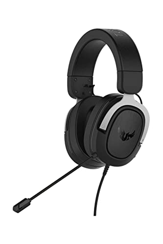 ASUS TUF Gaming H3 Headset (kabelgebunden, virtueller 7.1-Surround-Sound, geeignet für für PC, PS4, Xbox One und Nintendo Switch) schwarz / silber von ASUS