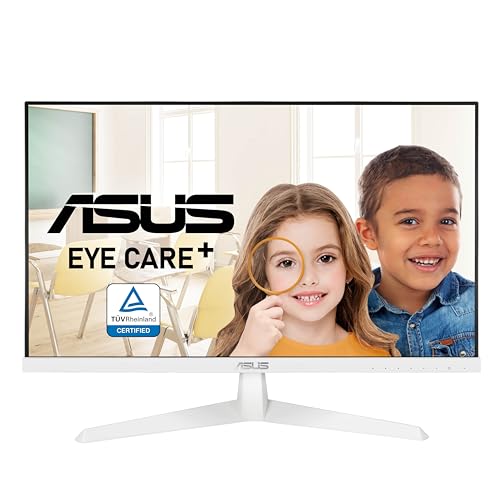 ASUS VY249HE-W Gaming Monitor Weiß - 24 Zoll Full HD - 75 Hz, 1ms MPRT, FreeSync, GamePlus - IPS Panel, Vesa 100x100, 16:9, 1920x1080, HDMI, D-Sub von ASUS