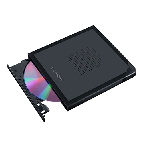 ASUS ZenDrive V1M (SDRW-08V1M-U) externes DVD-Laufwerk und-Brenner (integriertes Kabel-Storage-Design, USB-C-Schnittstelle, kompatibel mit Windows 11 und macOS, M-Disc) 90DD02L0-M29000 von ASUS