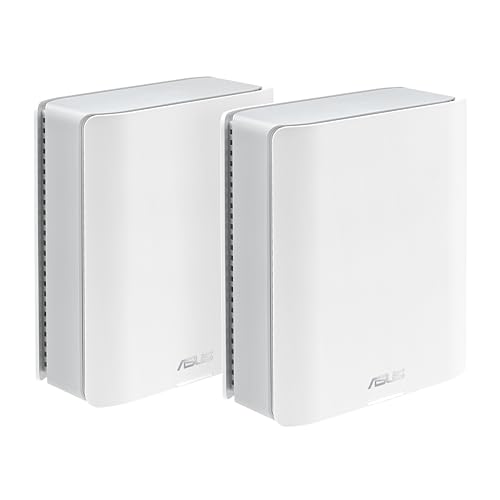 ASUS ZenWiFi BT10 Tri-Band WiFi 7 Smart AiMesh Extendable Router 2er Set (6 GHz WLAN, 18 Gbps, bis zu 550m² Abdeckung, 2X 10G-Port, Kindersicherung, VPN) weiß von ASUS