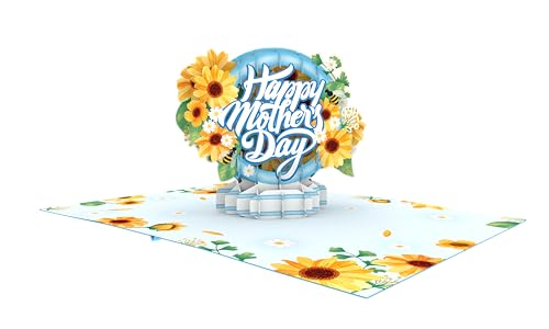 Muttertagskarte – 3D-Pop-Up-Karte – Sonnenblumen- und Gänseblümchen-Karte – Happy Mother's Day – perfekt für die Feier der Mutter/Mutter von ASVP Shop