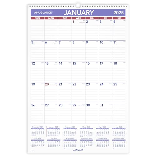 AT-A-GLANCE PM32825 Wandkalender 2025, 39,5 x 57,9 cm, groß von AT-A-GLANCE