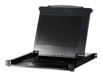 ATEN Single Rail LCD Konsole (PS/2-USB, VGA), 43,2 cm (17 Zoll), 1280 x 1024 Pixel, TFT-LCD, 250 cd/m², 1000:1, 170° von ATEN Technology