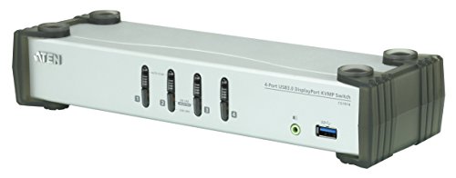 4Port USB 3.1 Gen 1 DisplayPort 1.1 KVMP Switch with Speaker (KVM cables included) von ATEN