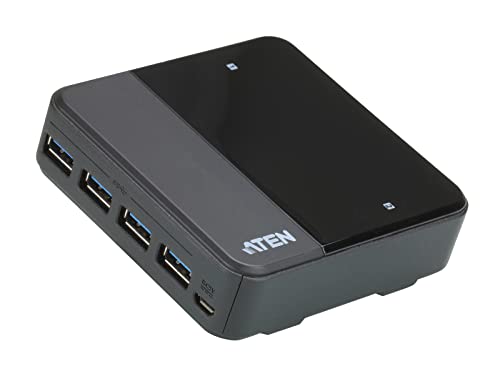 Aten US234-AT USB 3.0-Peripheriegeräte-Switch mit 2-Port schwarz von ATEN