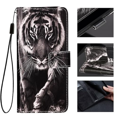 ATISIJIE Muster Leder Schutzhülle für Samsung Galaxy M04 4G,Premium PU Leder,Standfunktion Stoßfeste Silikon Klappbar Lederhülle für Samsung Galaxy M04 4G-D von ATISIJIE