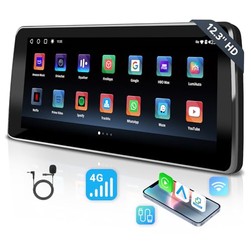 ATOTO 12,3-Zoll Autoradio CarPlay Display und Android Auto, Kompatibel mit BMW X5 Serie E70 CIC-System (2014-2017), alle Originalfunktionen erhalten, GPS-Tracking, DriveChat AI, 2 Bluetooth, 4G LTE von ATOTO