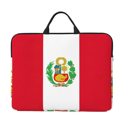 Aktentasche mit Peru-Aufdruck für 14-Zoll-Laptop, Aktentasche, Handtaschen, Laptop-Tasche von ATTOUD