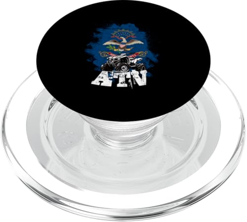 ATV Reiten ATV Racing North Dakota Flagge ATV PopSockets PopGrip für MagSafe von ATV Gifts for Men