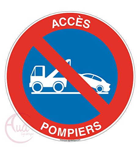 Aua Signaletique - Panneau Accès Pompiers - Ø 130 Mm, Pvc 1. 5 mm von AUA SIGNALETIQUE