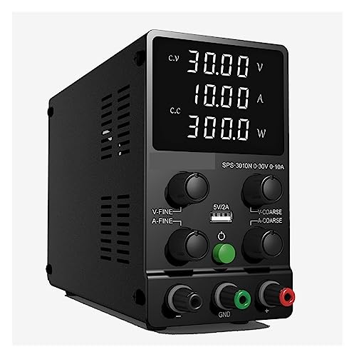 Variable Stromversorgung, Stabilisator-Schaltnetzteil, einstellbares DC-Labor-30-V-10A-Labornetzteil, einstellbarer 60-V-5A-Spannungsregler-Stabilisator(Red Display 30V10A) von AUBEST