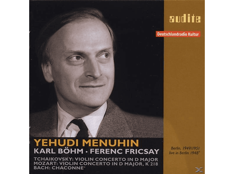 Yehudi Menuhin, Menuhin,Yehudi/RIASSO/Fricsay,F./Böhm,K. - Violinkonzerte/Chaconne (CD) von AUDITE MUS