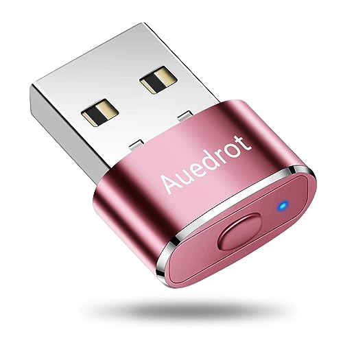 AUEDROT Mouse Jiggler Nicht Nachweisbar USB Mouse Mover mit Schaltertaste, Metall Maus Beweger Automatisch Maus Jiggler, 2 Jiggler-Modi, Treiberfrei, Plug & Play, Hält Computer/Laptop Wach, Roségold von AUEDROT